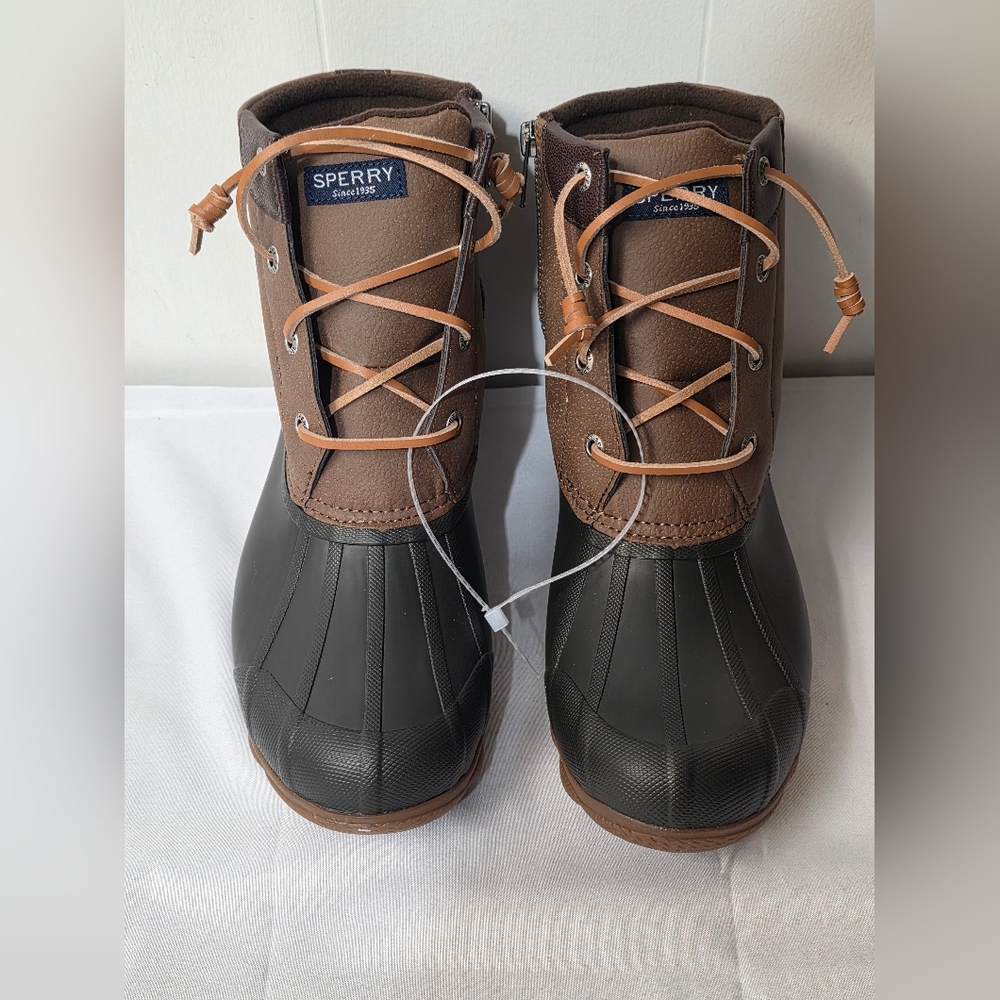 Sperry Syren Golf Two Tone Waterproof Duck Boots Womens Size 7.5 New - Picture 6 of 9